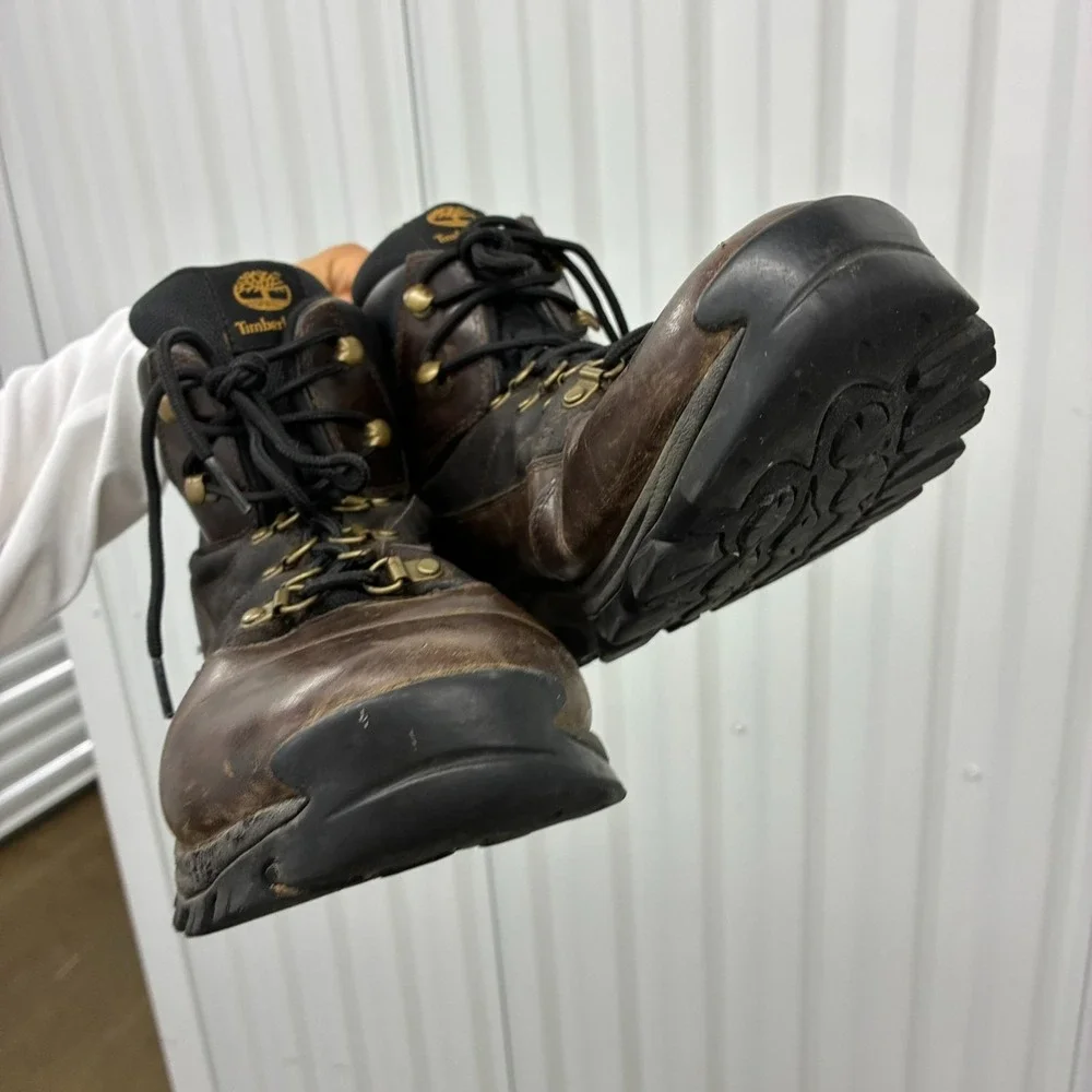 Timberland Rangeley Mid Hiker Boots Mens Size 12 Brown Leather Waterproof